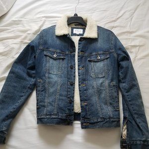 Goodfellow Men Sherling Trucker Denim Jacket Size Small